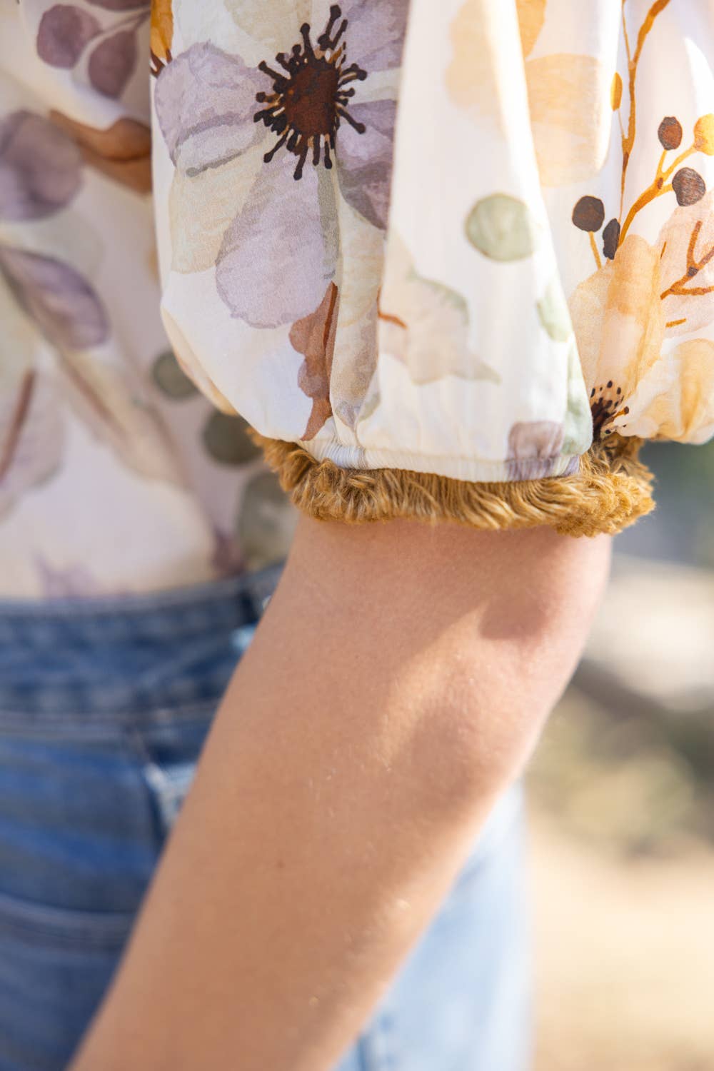 The Claire SS Smocked Neck Top