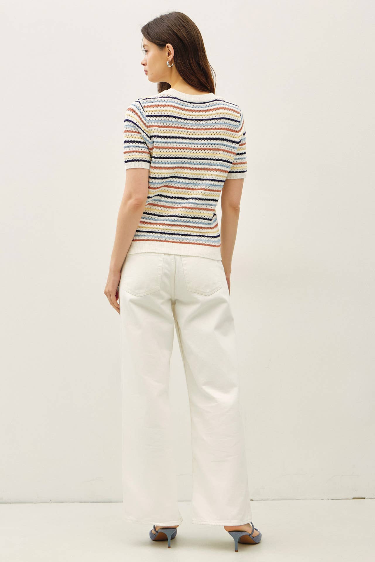 The Dakota Multi Color Stripe Textured Sweater