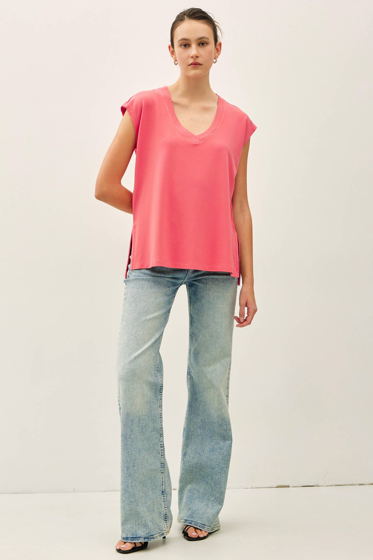 The Georgia Sleeveless French Terry Top