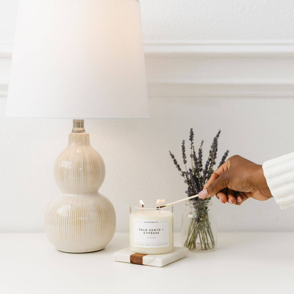Palo Santo + Cypress - Glass Tumbler Soy Candle