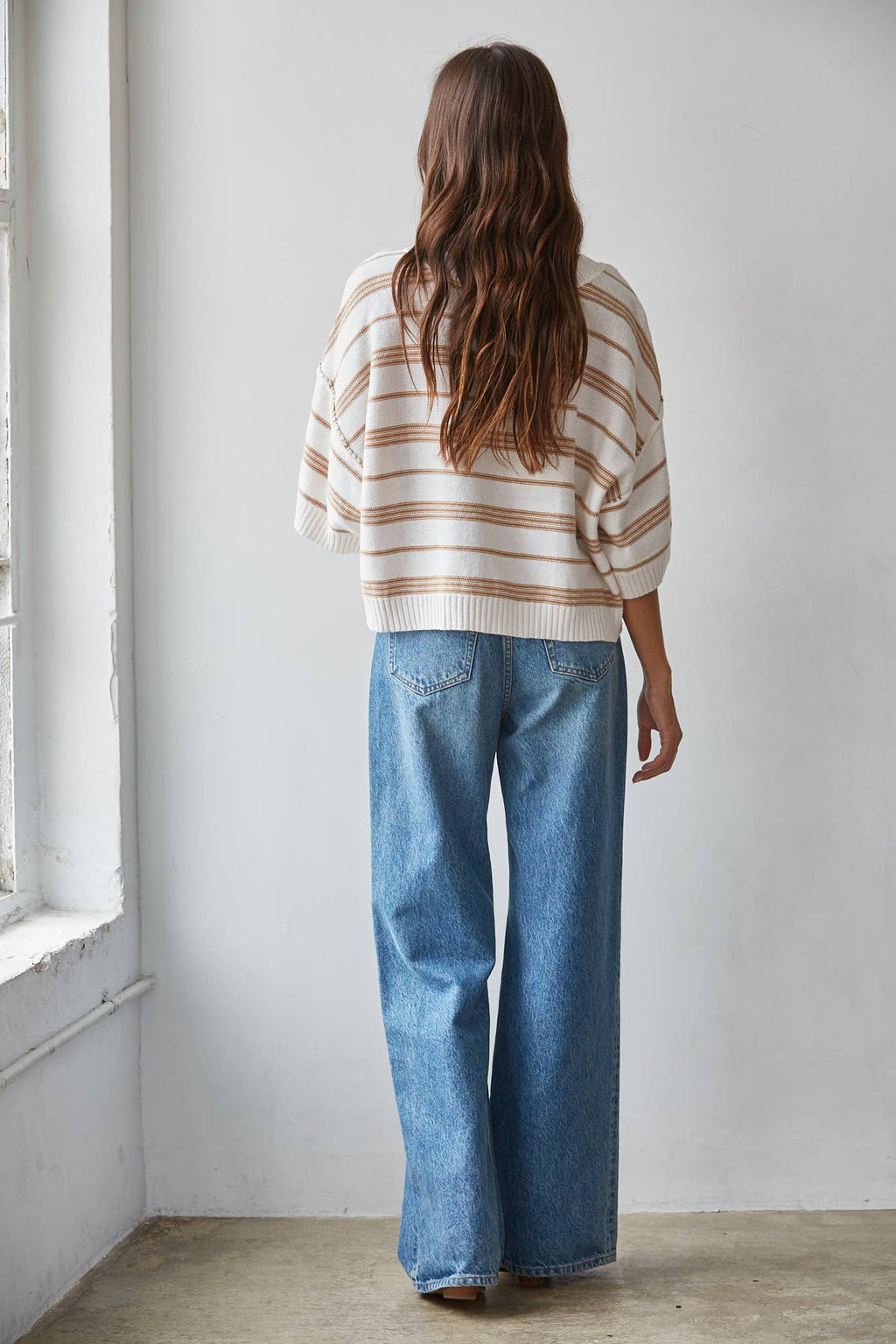 The Tatum Striped Short Sleeve Top