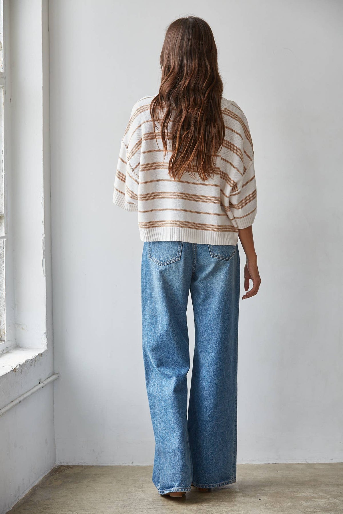 The Tatum Striped Short Sleeve Top