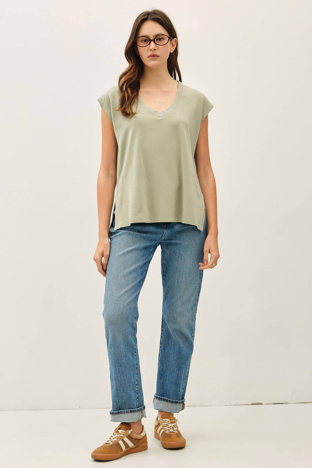 The Georgia Sleeveless French Terry Top