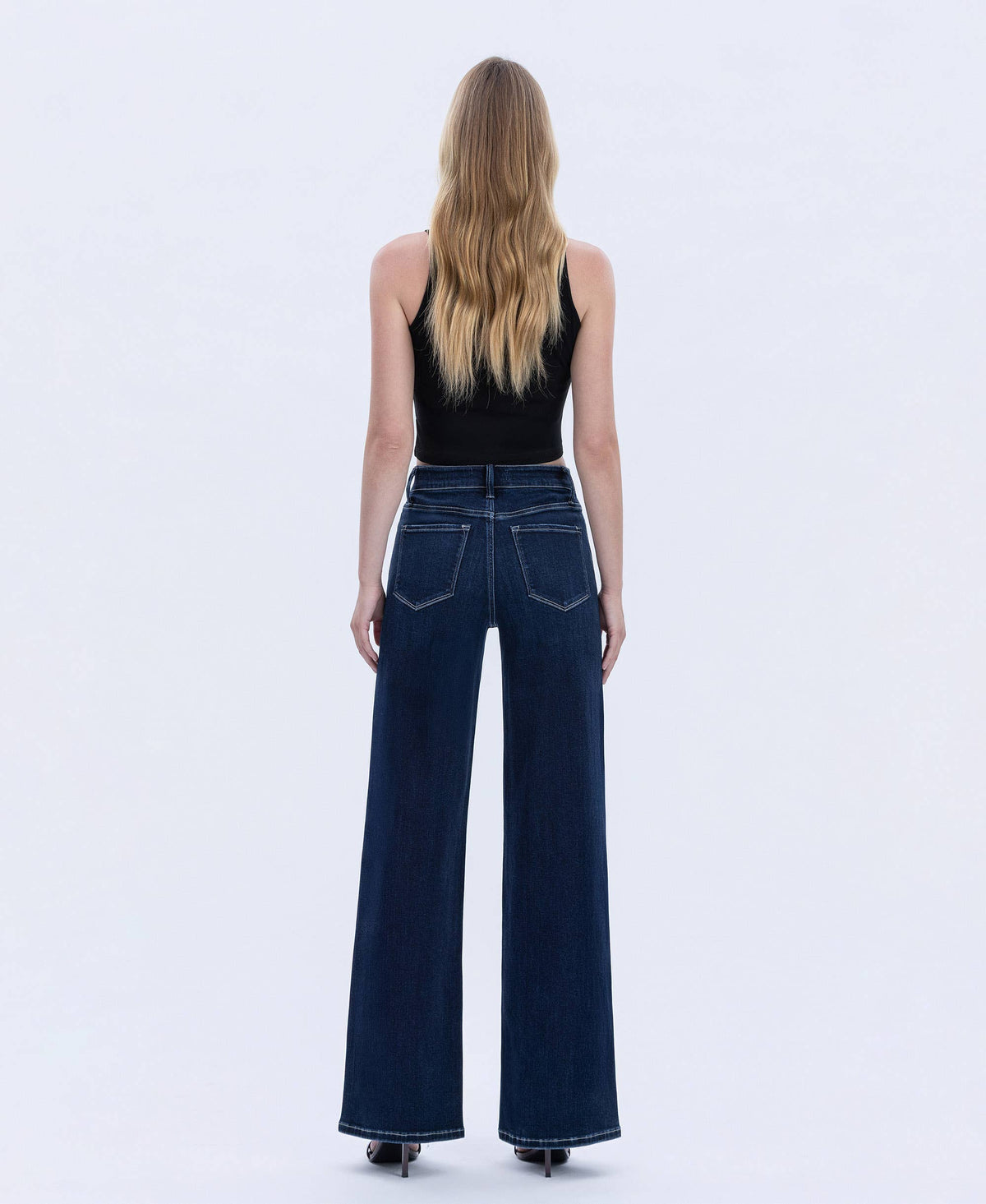 Harmonious High Rise Full Length Wide Jeans