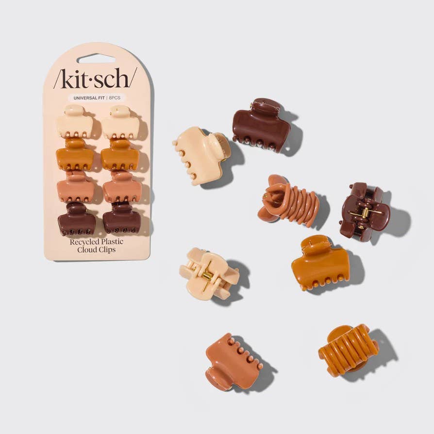Recycled Plastic Mini Cloud Clips 8pc Set - Sedona