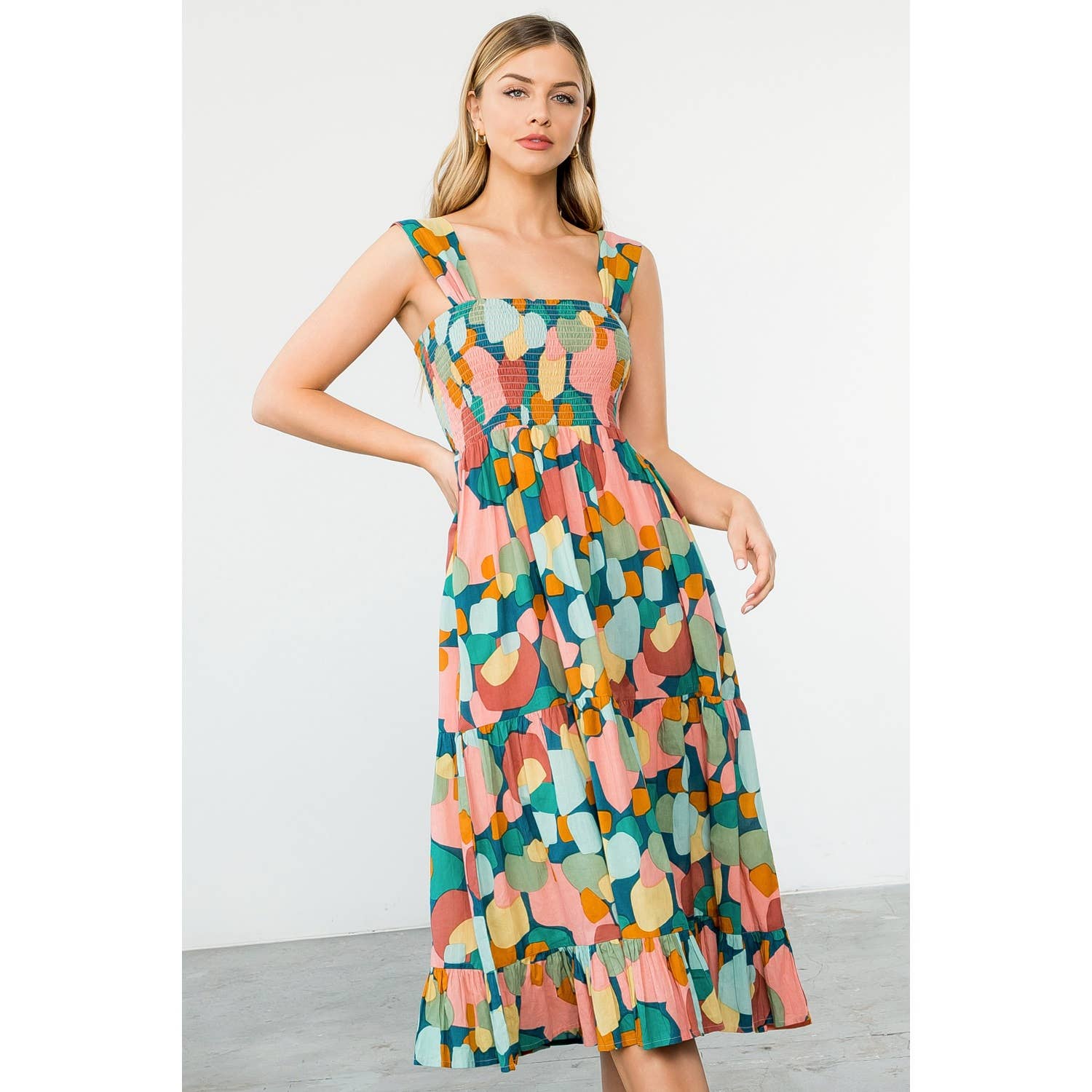 The Madeline Multicolor Tiered Dress
