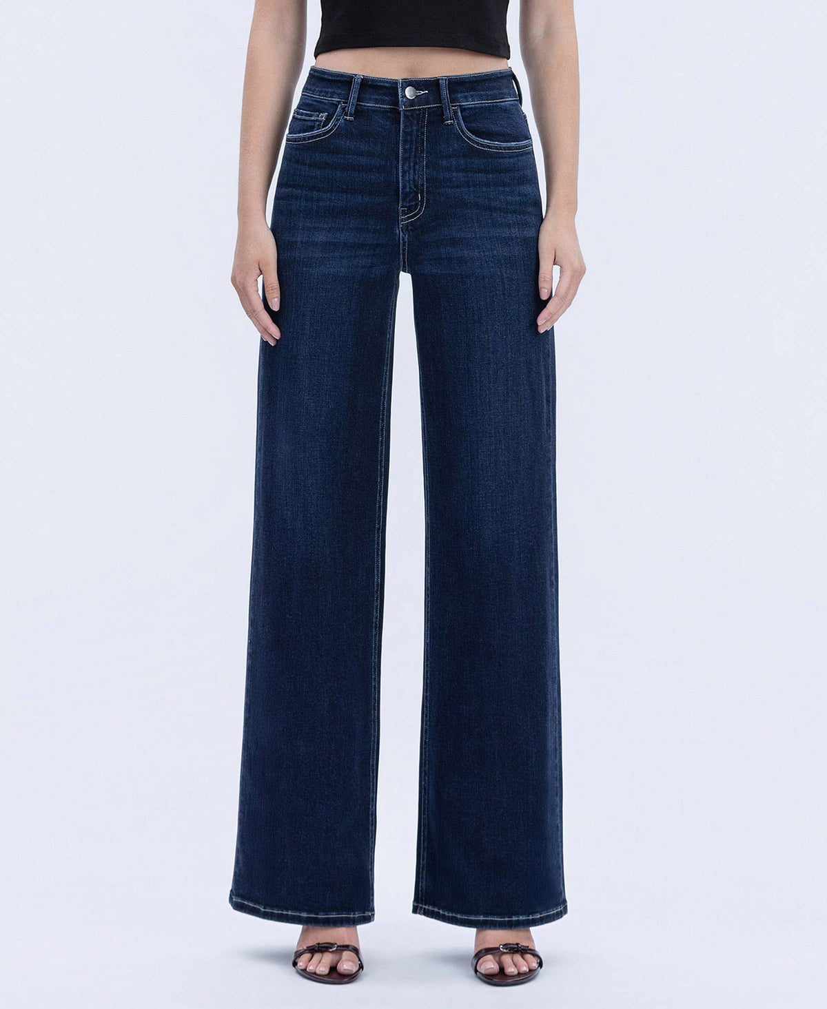 Harmonious High Rise Full Length Wide Jeans