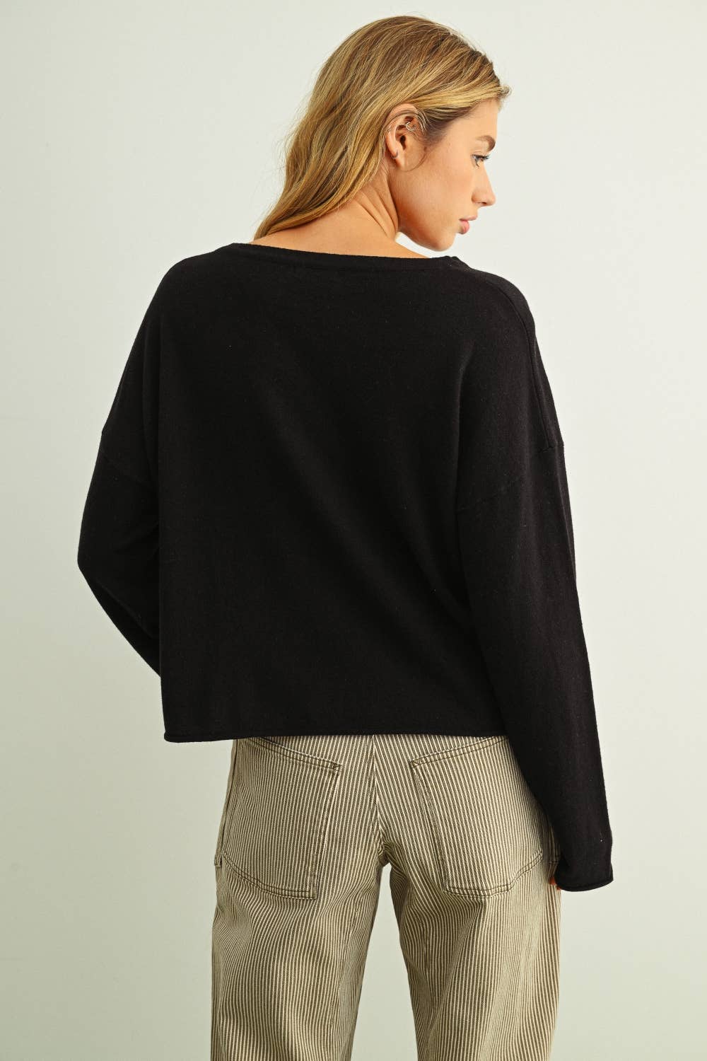 The Zoe Rolling Hem Sweater