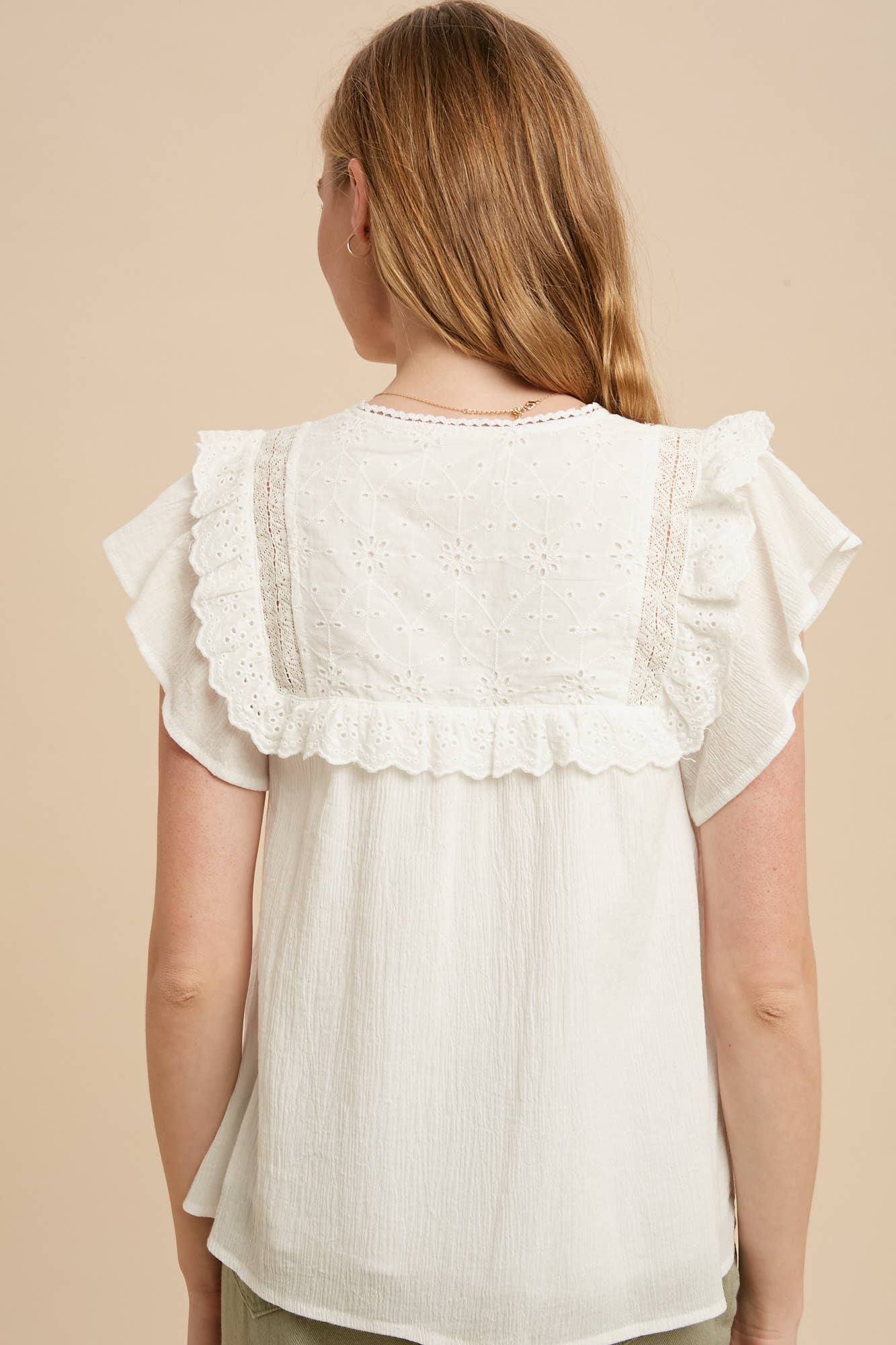 The Mila Flutter Sleeve Top