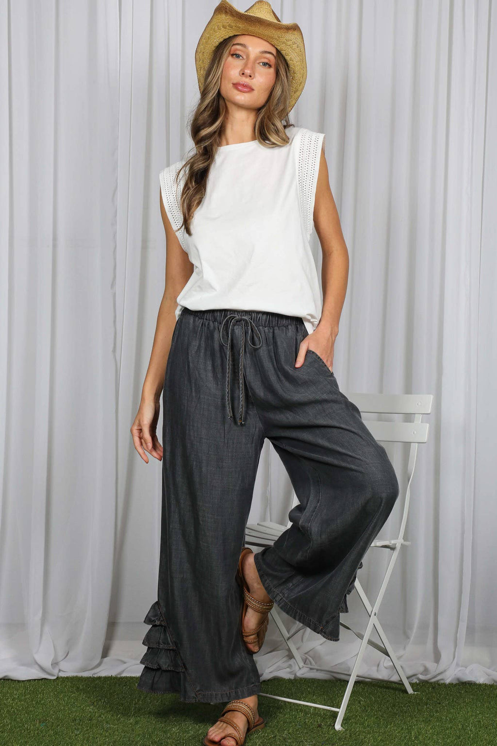The Zora Trim Embellished Sleeveless Top