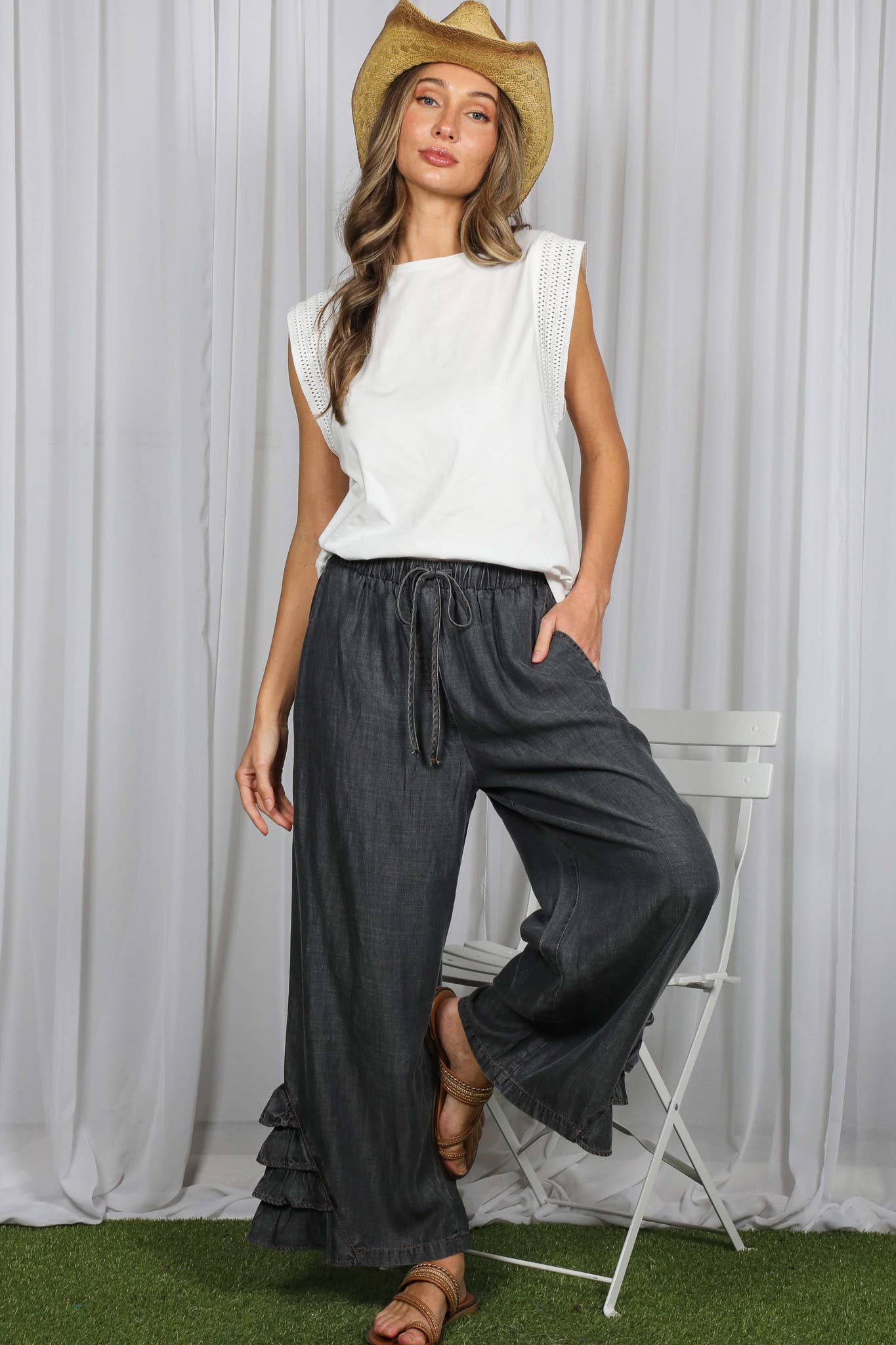The Zora Trim Embellished Sleeveless Top
