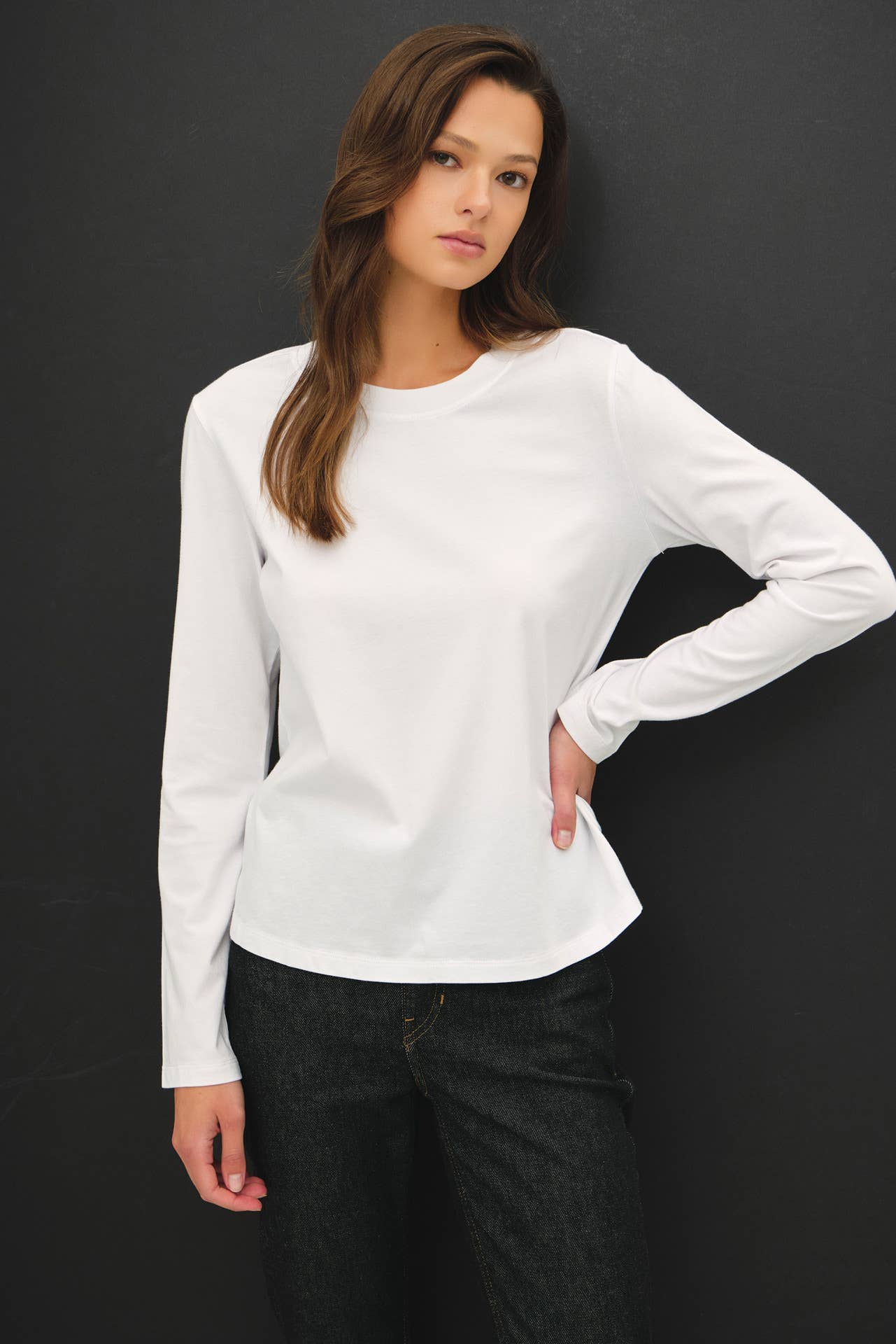 The Rory Garment Washed Long Sleeve Top