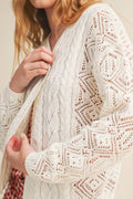 The Phoebe Lightweight Cable Knit Cadigan