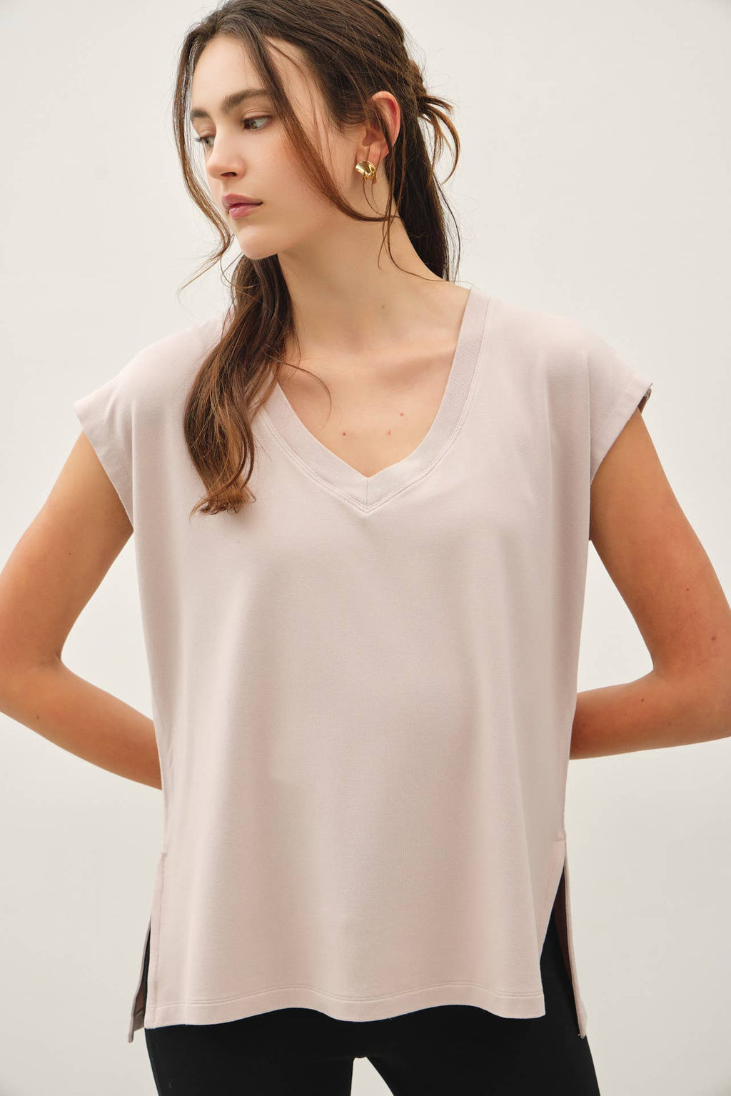 The Georgia Sleeveless French Terry Top