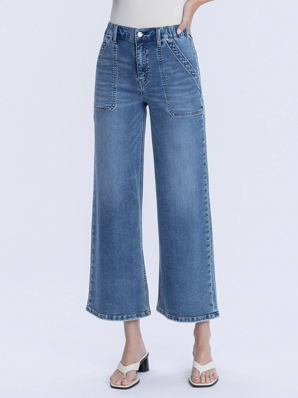 Serendipity Light High Rise Baggy Wide Jeans