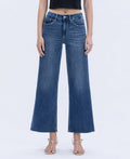 Interlude High Rise Raw Hem Wide Leg